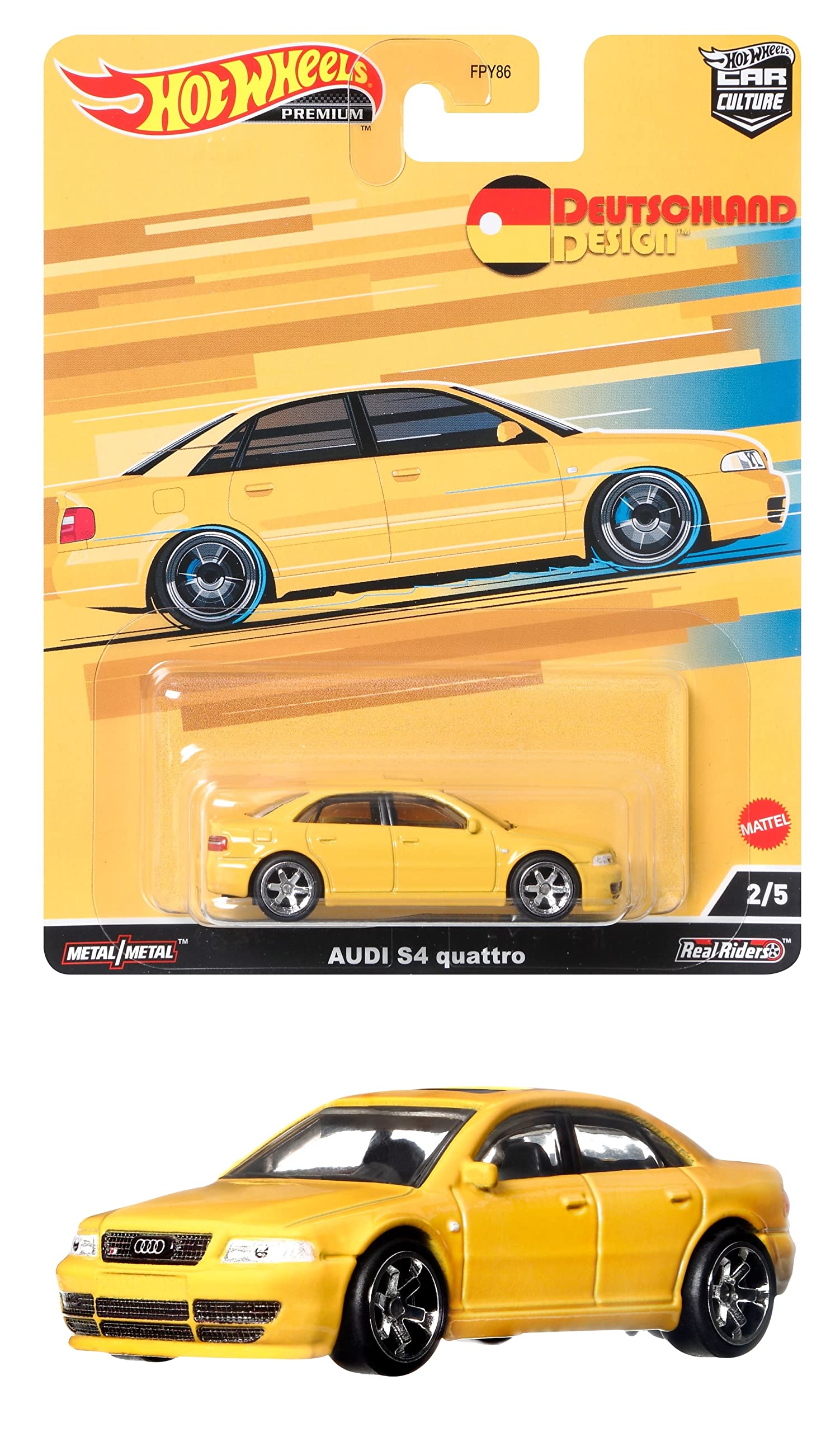 Hot Wheels Car Culture Circuit Legend 1:64 Scale Die-Cast Audi S4 Quattro - Premium Collectible Toy Car for Display, Racing & Gift Giving