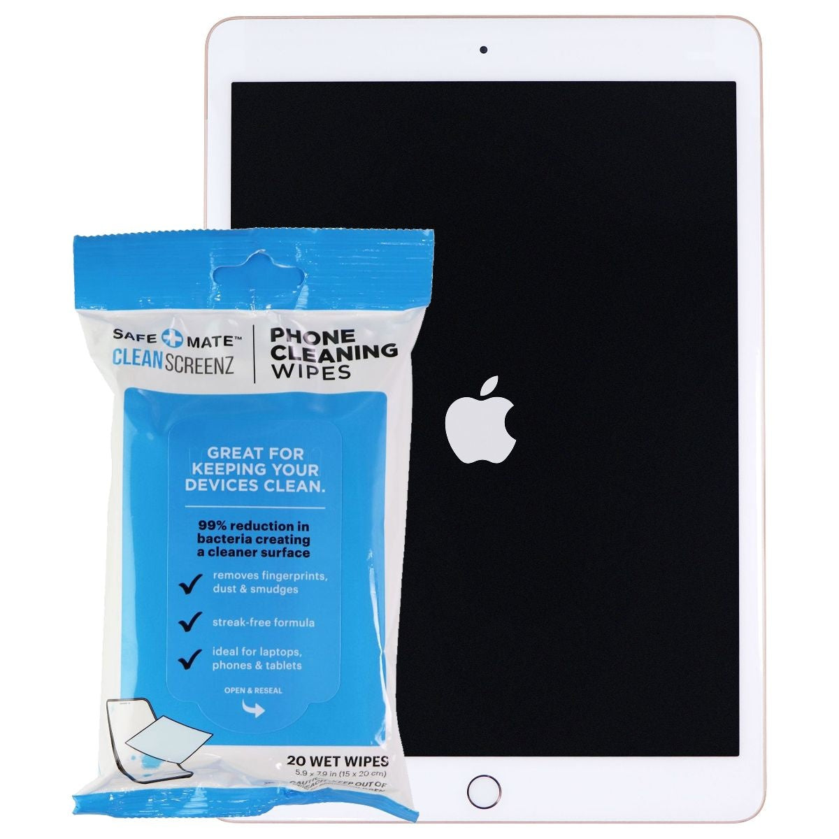 Apple iPad 10.2-inch 7th Generation Tablet (A2197) Wi-Fi 32GB Gold - Perfect for Work, School & Entertainment + Includes FREE Screen Cleaning Wipes