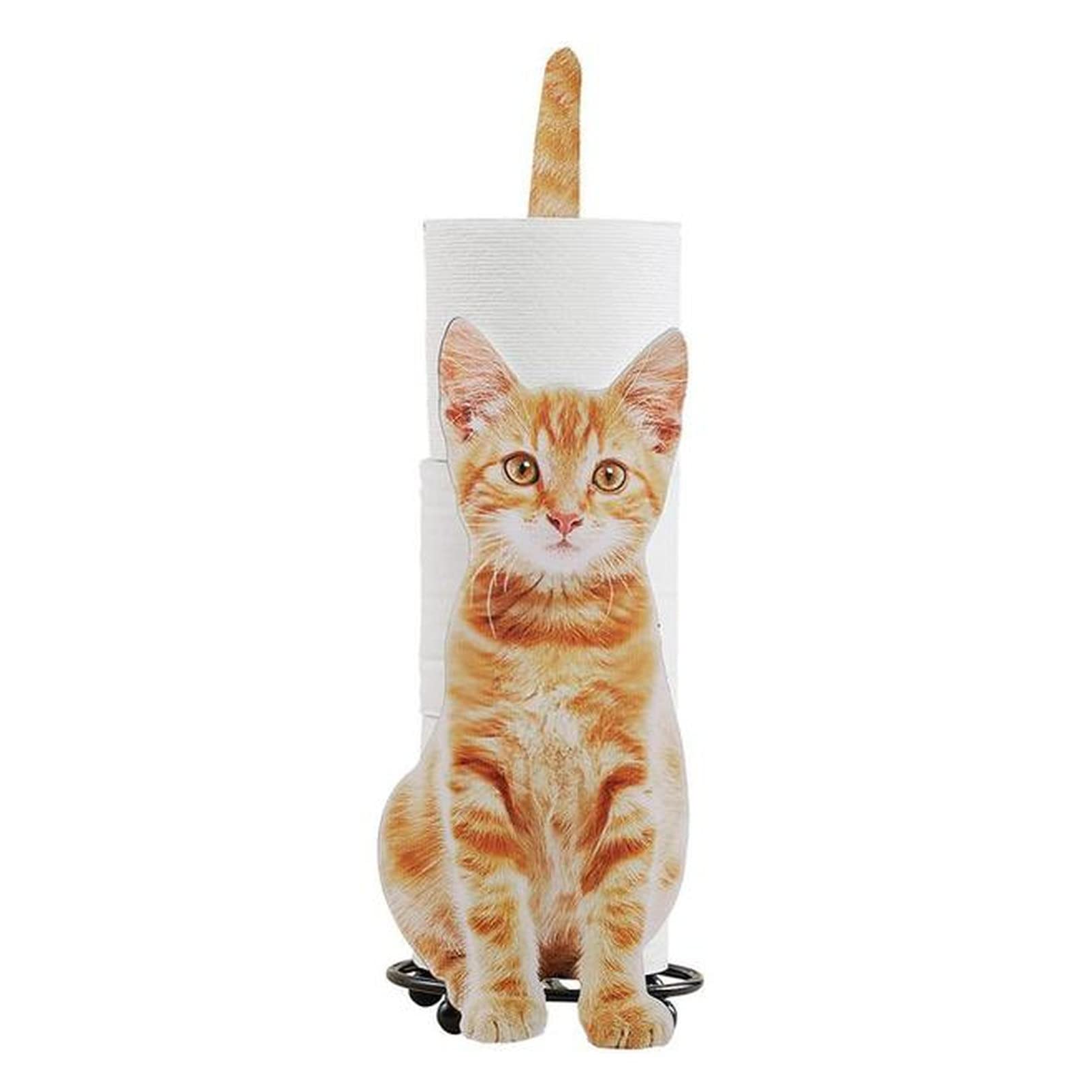 Xiaopangtech Cat-Shaped Toilet Paper Holder Stand - Bathroom Tissue Roll Storage Rack with Adorable Cat Design - Perfect Gift for Cat Lovers - Space-Saving WC Paper Stand (Size B) - Ideal for Home, Office, and Pet-Friendly Bathrooms