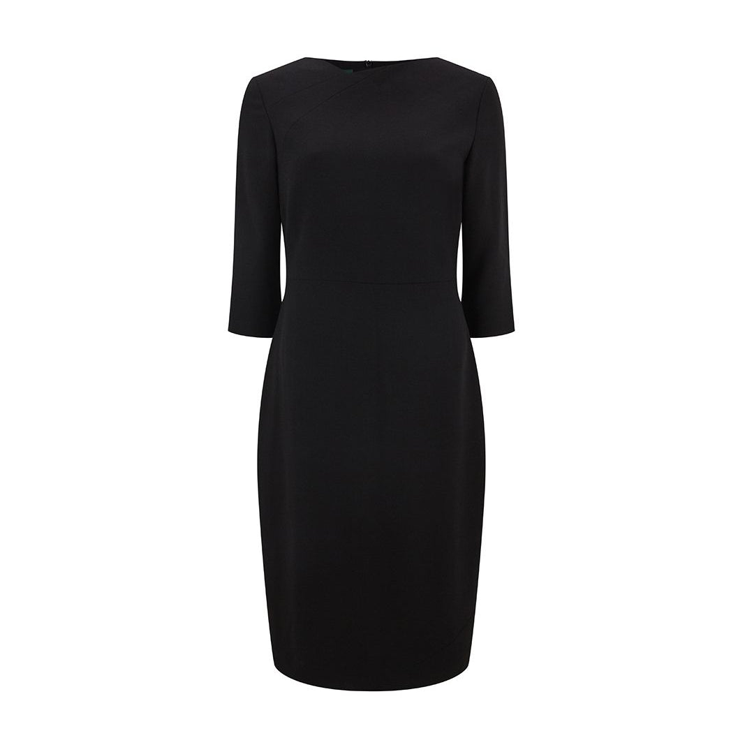 Joy Tailored Wool Crepe Dress for Women - Elegant Office & Party Wear - Comfortable & Stylish Formal Dress for Work, Cocktail Events & Special Occasions