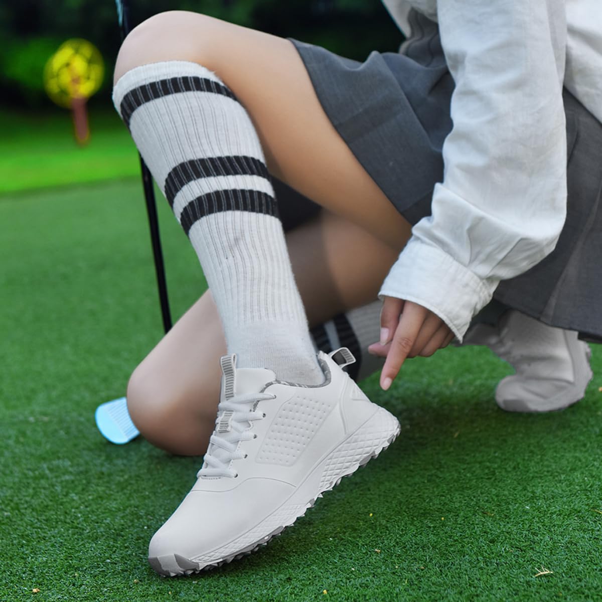 ULTIANT Women's Spikeless Waterproof Golf Shoes - Comfortable Sport Sneakers for Women (Size 5.5-10) | Perfect for Golf Course, Driving Range & Outdoor Activities