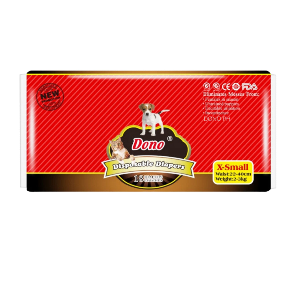 **Dono Pet Disposable Puppy Diapers for Male & Female Dogs - Absorbent & Leak-Proof - Perfect for House Training, Travel & Incontinence Care**