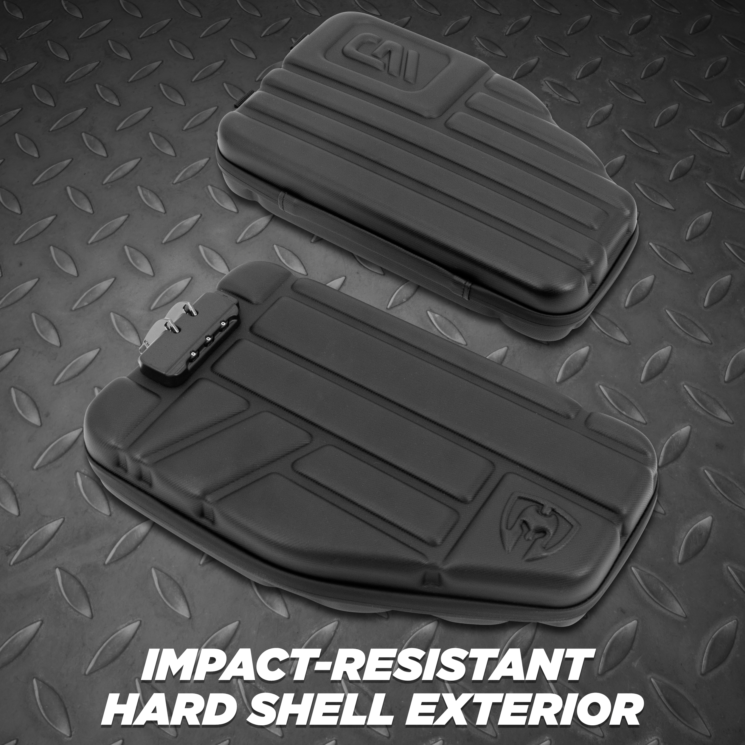CASEMATIX Locking Pistol Case for Small to Large 9mm Handguns - Secure Gun Storage with Extra Magazine Space & Locking Zippers | Perfect for Range, Travel & Home Defense