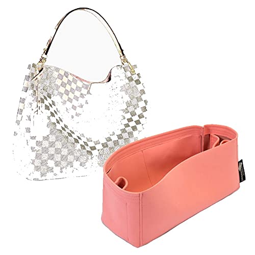 Rose Pink Suedette Leather Bag Organizer - Compatible with Designer Graceful PM & MM Handbags | Perfect for Work, Travel & Daily Use