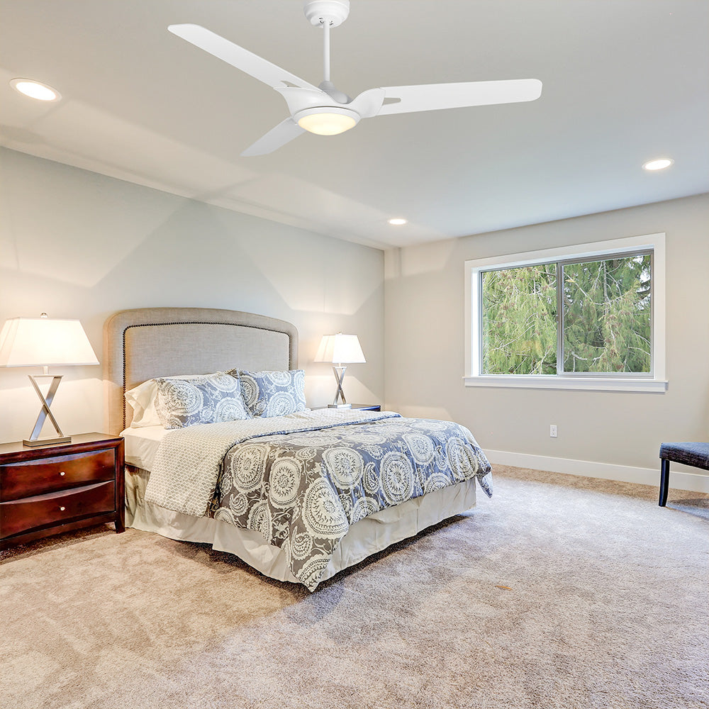 Innovator Smart Ceiling Fan with LED Light - 52 Inch Remote Control, Energy Efficient, Quiet DC Motor - Perfect for Bedroom, Living Room & Outdoor Patio Use