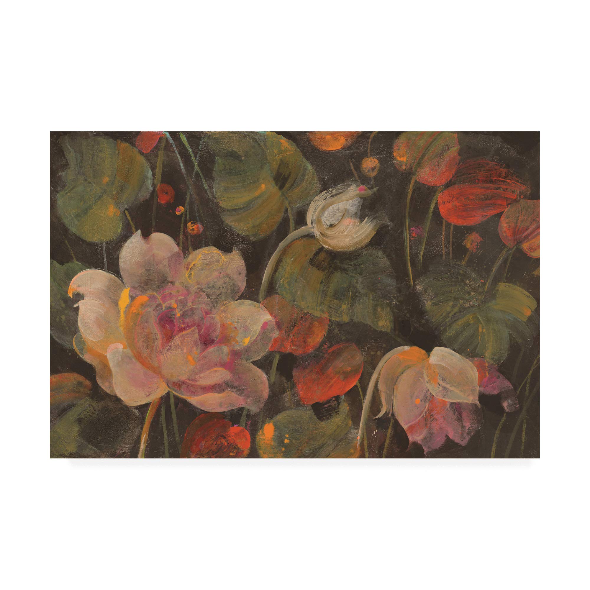 Albena Hristova Night Garden V2 Fine Art Print - 16x24 Inches Wall Decor for Living Room, Bedroom & Office