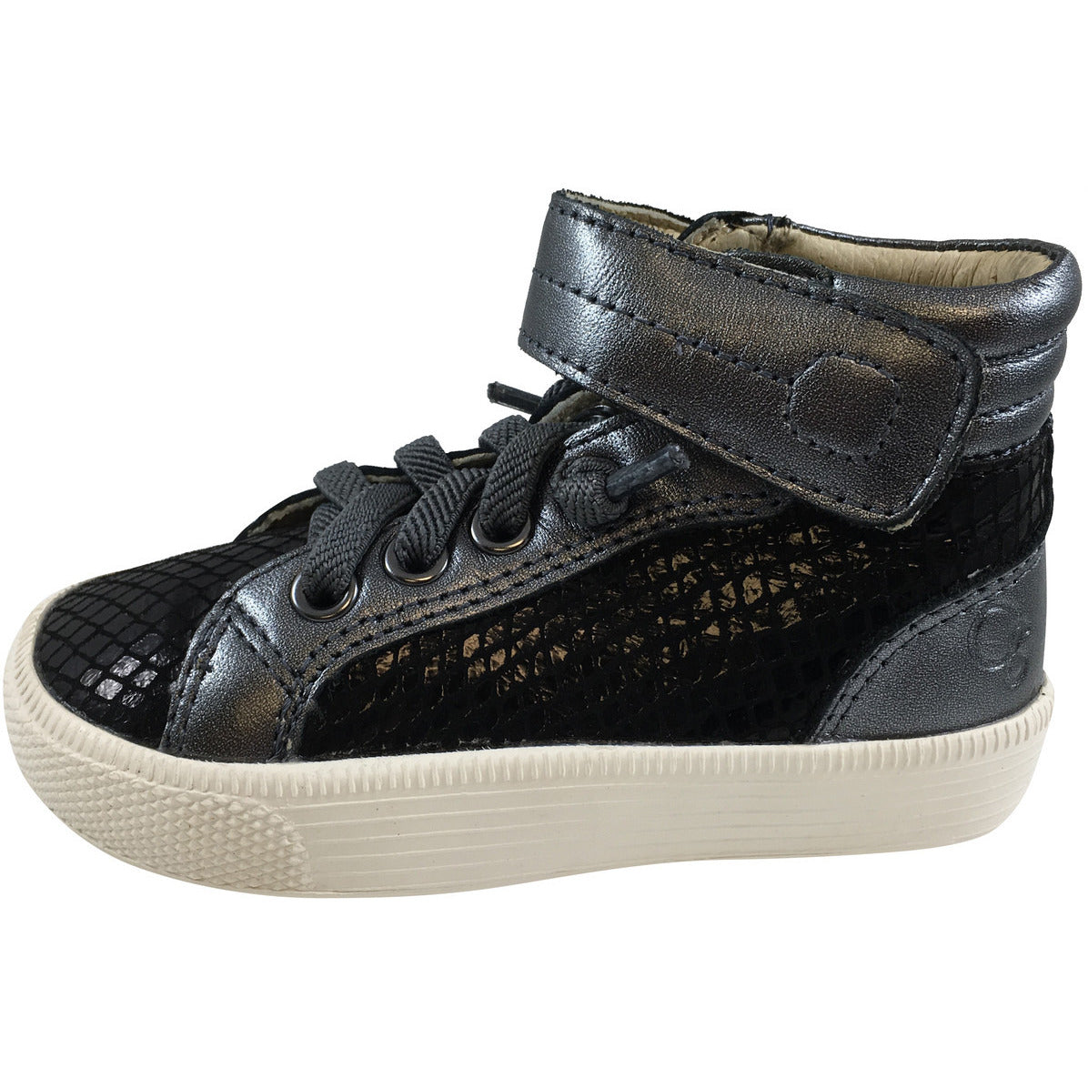 Old Soles Boys & Girls Plush Lace-Up High Top Sneakers - Black Snake Print - Comfortable Kids Shoes for School, Play & Everyday Wear