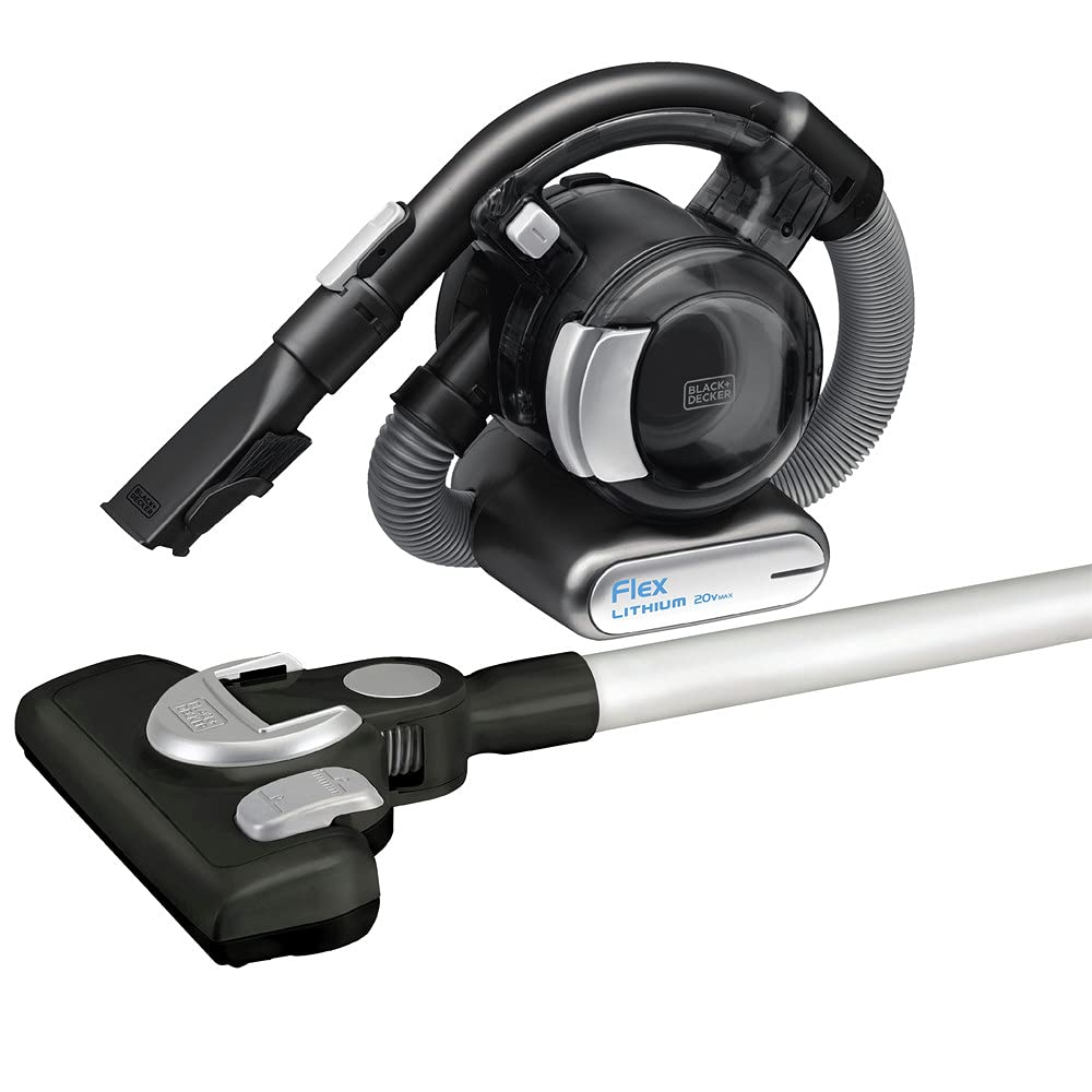 BLACK+DECKER 20V Max Cordless Stick Vacuum Cleaner with Floor Head & Pet Hair Brush - Lightweight, Powerful Suction for Hardwood Floors & Carpets - Ideal for Pet Hair Removal & Quick Home Cleaning (BDH2020FLFH)