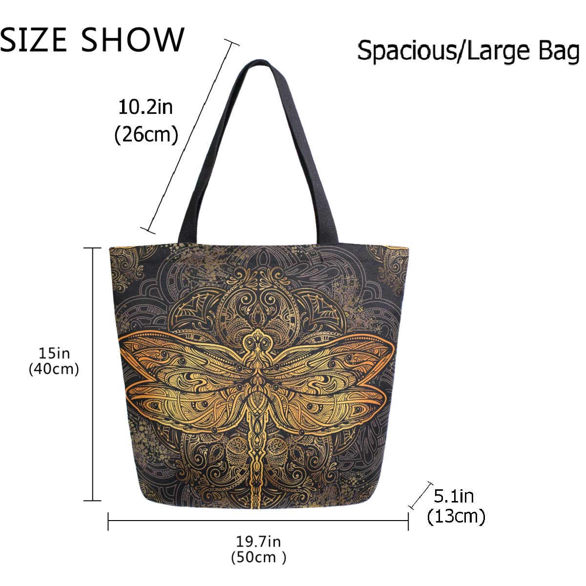 Stylish Print Extra Large Shoulder Tote Bag for Women - Beach Travel, Weekender, Gym, Grocery Shopping - Durable & Spacious Carryall for Work, School, Vacation & Everyday Use