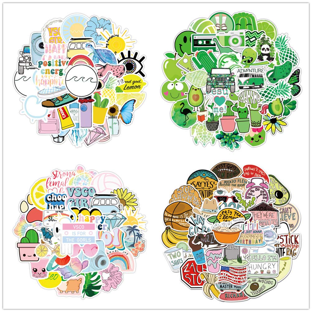 200-Piece VSCO Stickers Pack - Waterproof Cute Fashion Decals for Water Bottles, Laptops, Journals & DIY Crafts - Small Aesthetic Vinyl Stickers for Teens & Girls (Perfect for School, Office & Personalizing Accessories)