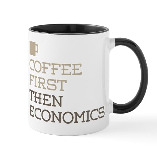 White/Black Inside - Coffee Then Economics Mugs