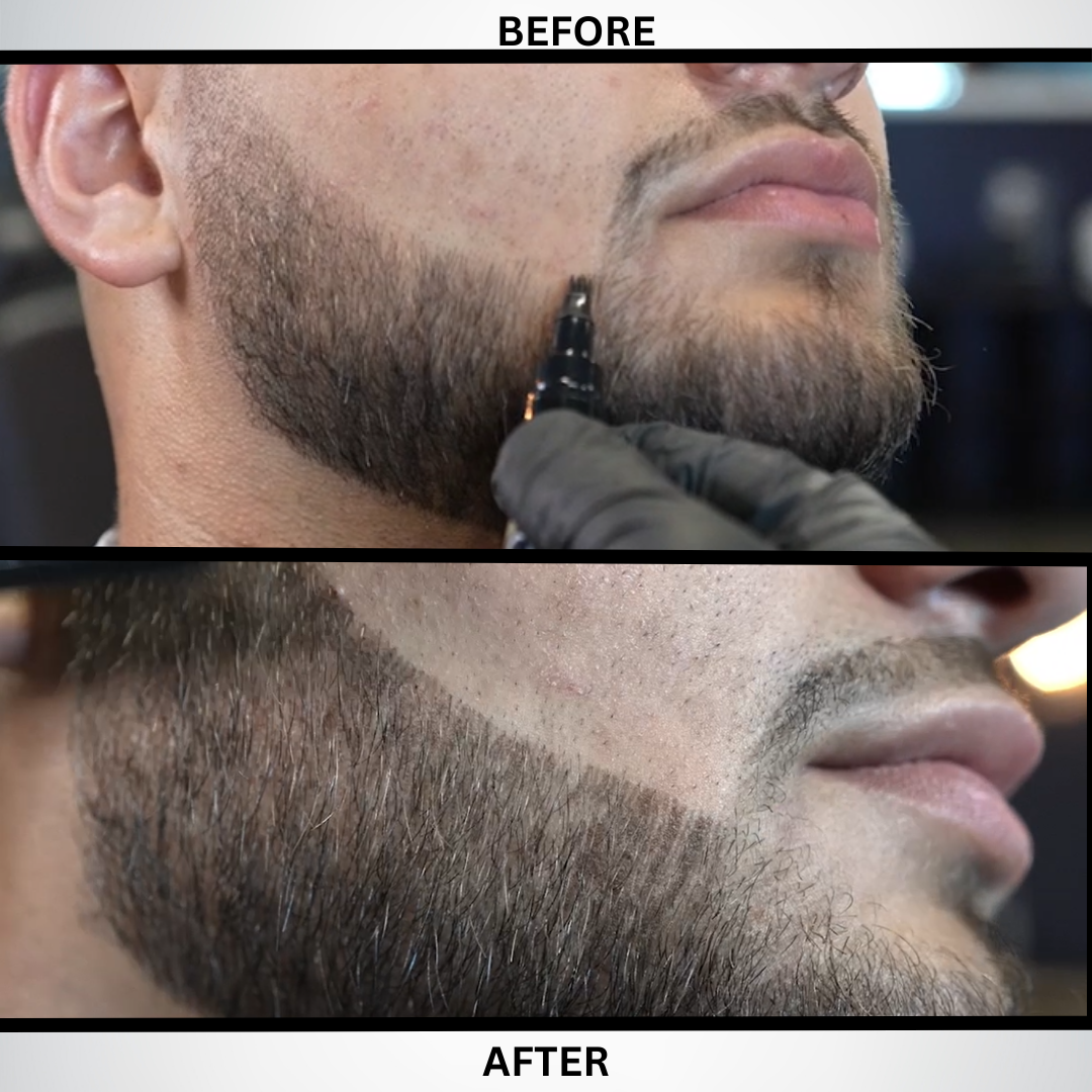 Beard and Brow Pen - Waterproof Eyebrow & Beard Filling Pen for Men & Women - Natural Look for Daily Grooming, Makeup & Styling