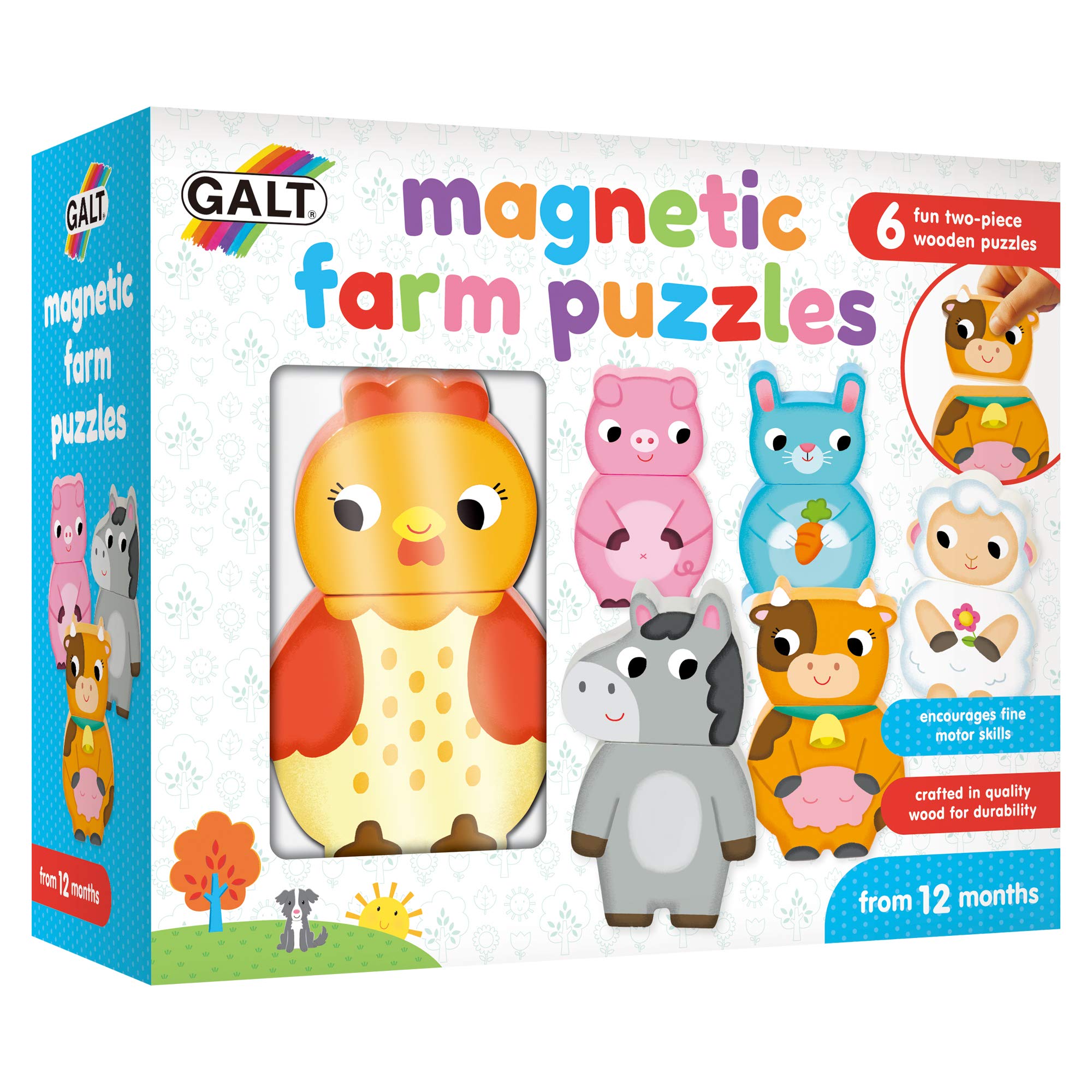 Galt Toys Magnetic Farm Puzzles for Kids Ages 12+ | Educational Animal Puzzle Game | Perfect for Classroom Learning & Family Game Night
