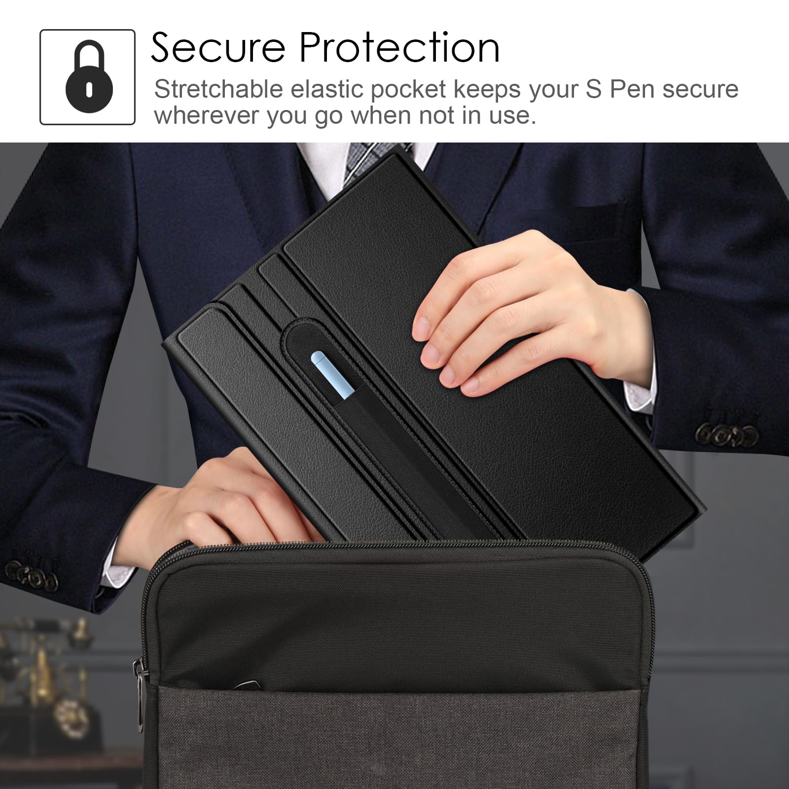Fintie Detachable Bluetooth Keyboard Case for Samsung Galaxy Tab S6 Lite 10.4 Inch (2020/2022/2024) - Slim Stand Cover with Secure S Pen Holder - Wireless Keyboard for Work, Study & Travel - Black