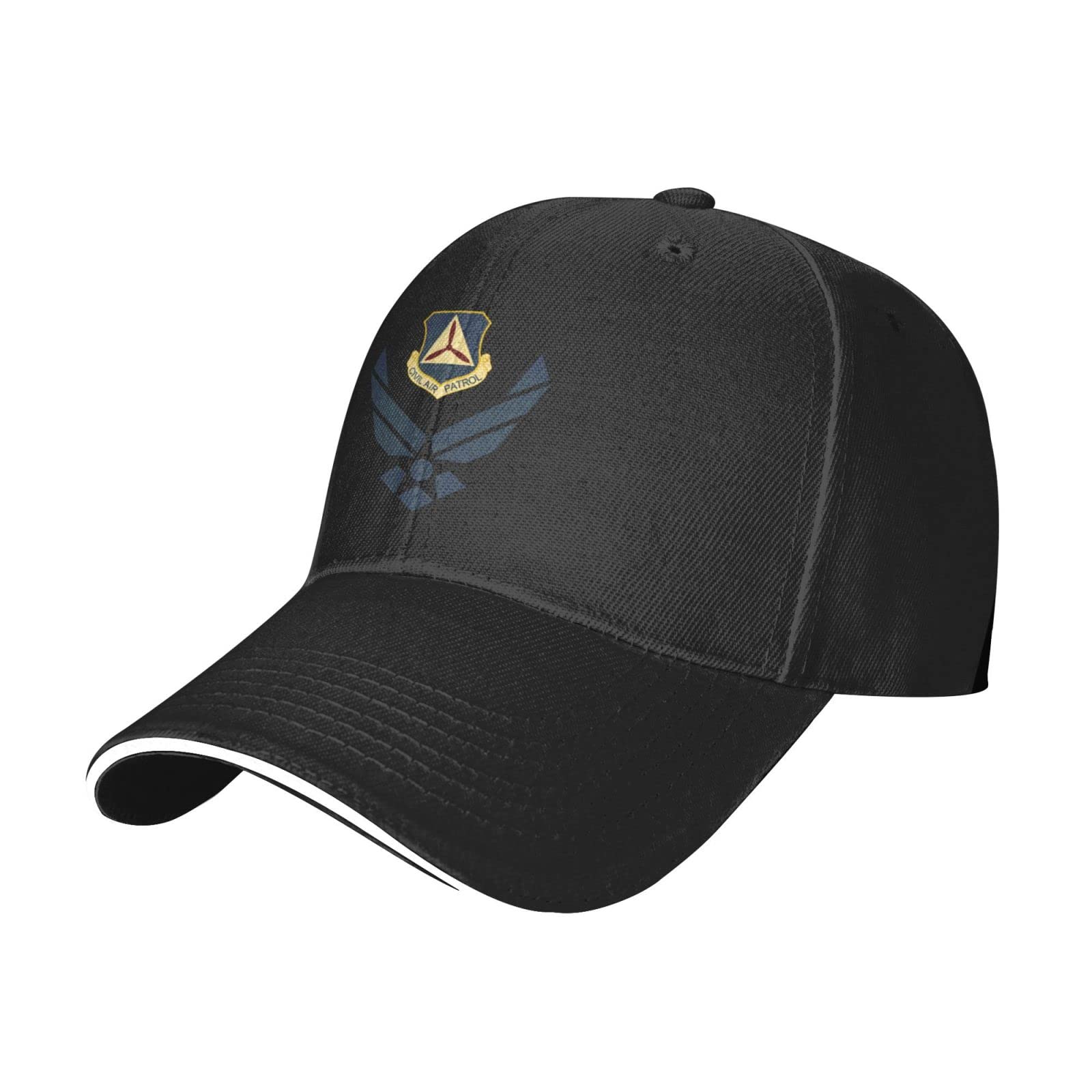 Air Force Civil Air Patrol Baseball Cap - Adjustable Duck Bill Hat for Men & Women - Black Military Style Cap for Outdoor Activities, Sports & Casual Wear