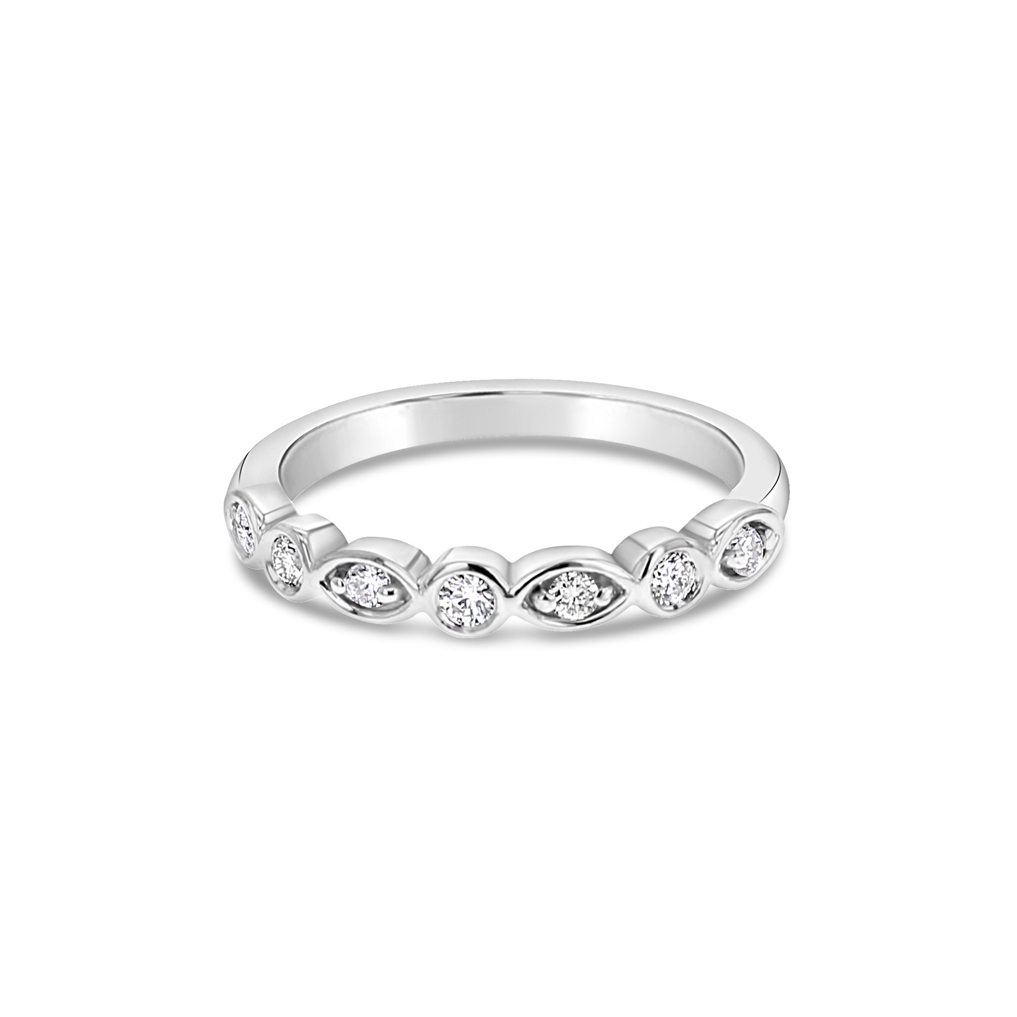 Antique Style Diamond Ring .14cttw in 14K White, Rose, or Yellow Gold - Elegant Vintage Jewelry for Engagement, Wedding, Anniversary & Special Occasions