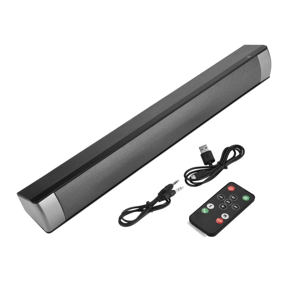 Wireless Soundbar with Bluetooth 4.2 & Subwoofer - USB Powered Home Theater Speaker System with Remote Control, TF Card Slot - Compatible with PC, Laptop, TV, Smartphone, Tablet, MP3 - Perfect for Movie Nights, Gaming & Music Streaming