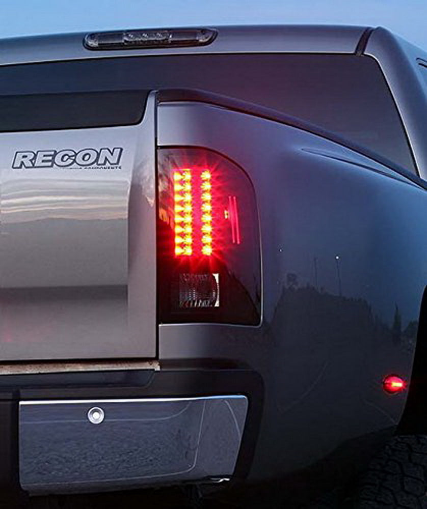 Smoked LED Fender Bed Side Marker Lights (Amber + Red) - Compatible with Chevy & GMC Trucks - Durable Off-Road Lighting for Enhanced Visibility and Style