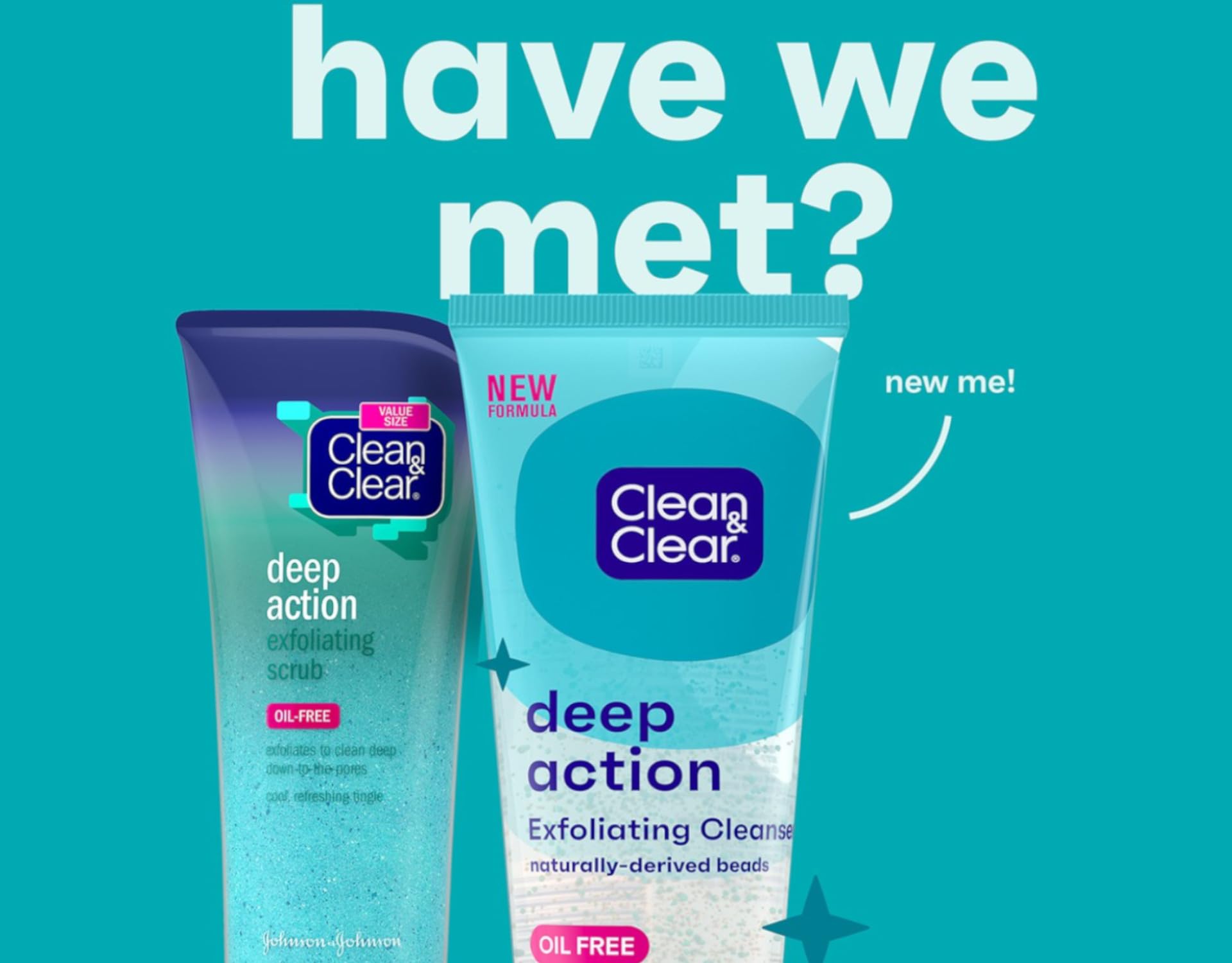 Clean & Clear Deep Action Oil-Free Exfoliating Facial Scrub for Deep Pore Cleansing - Cooling Face Wash with Natural Exfoliating Beads, Refreshing Daily Face Scrub for Acne & Blackheads - 5 oz | Perfect for Morning & Night Skincare Routine