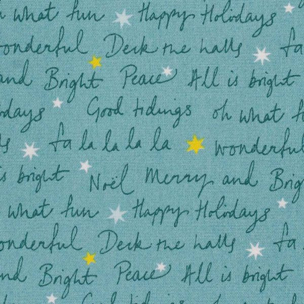 Liberty 'Deck the Halls' Well Wishes Teal Christmas Card - Perfect for Holiday Greetings, Festive Decor & Gift Giving