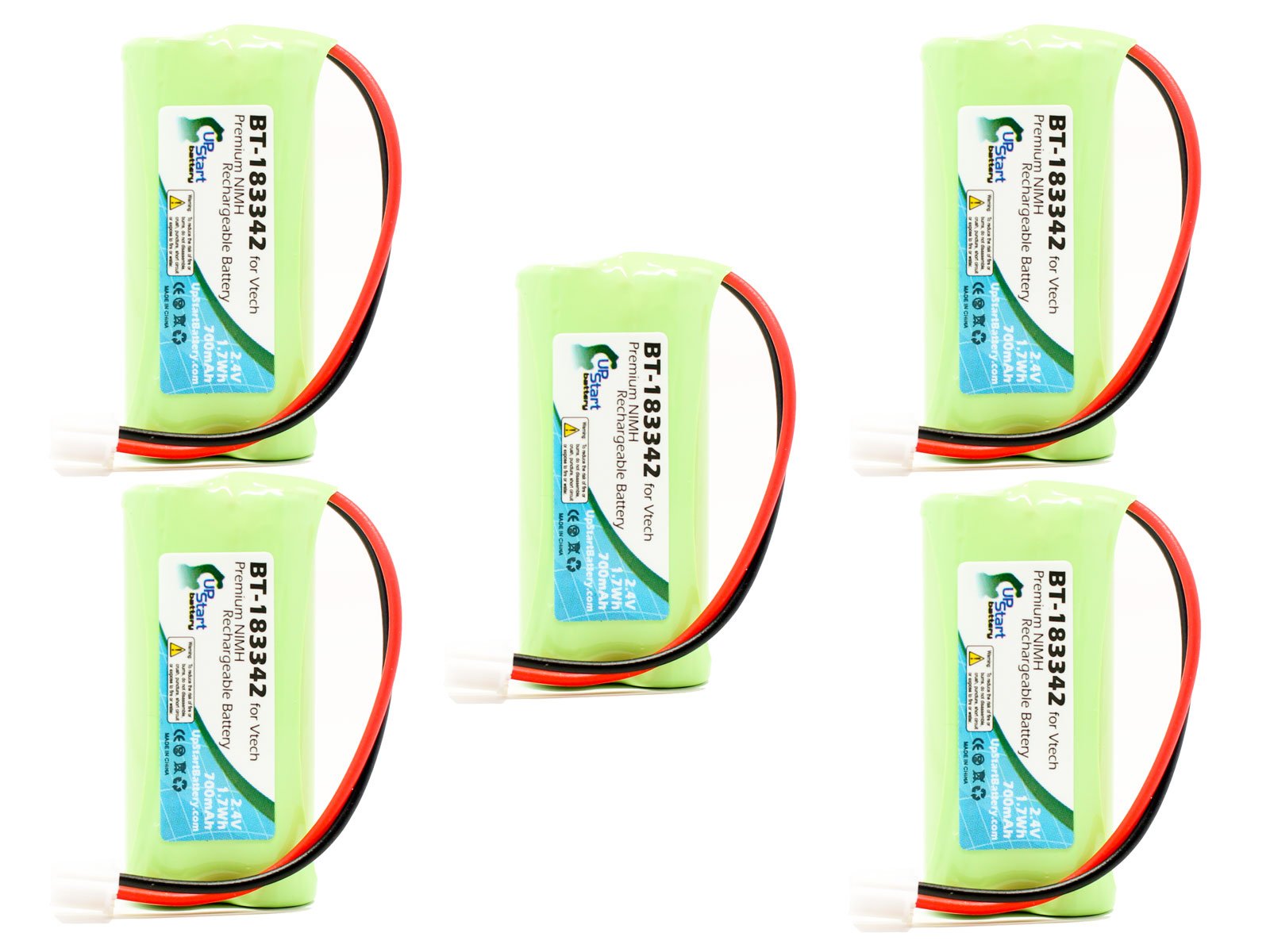 5 Pack Replacement Battery for AT&T TL90070 - 700mAh 2.4V Ni-MH Compatible with AT&T Cordless Phones - Perfect for Home & Office Communication Devices
