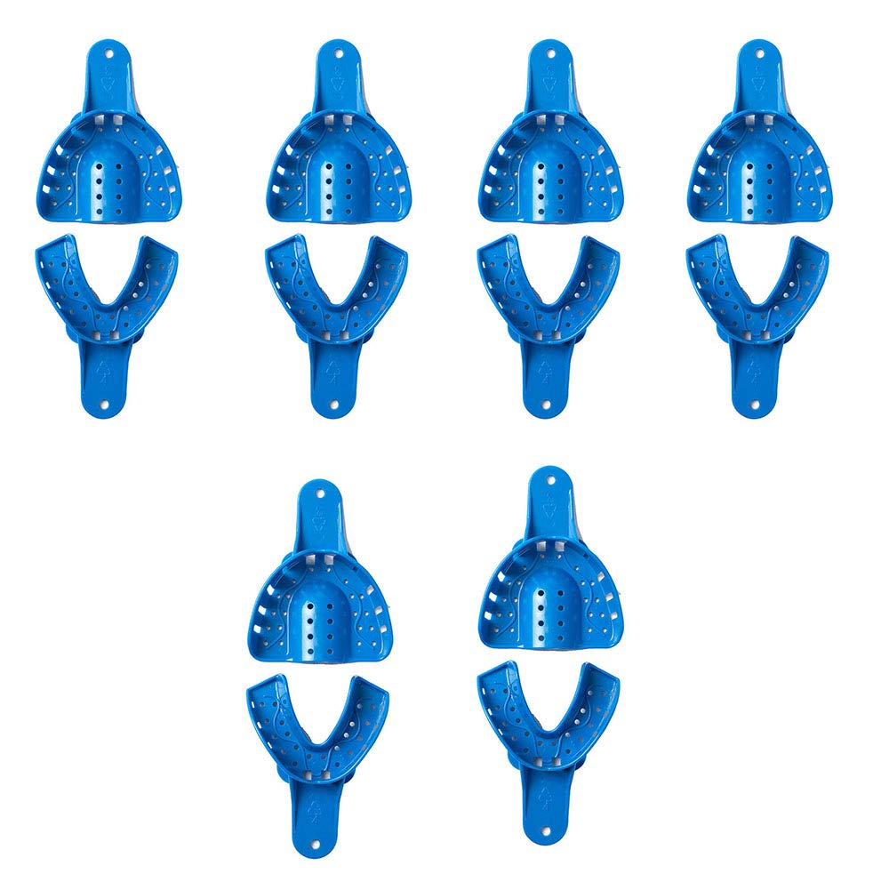 Disposable Perforated Dental Impression Trays - Upper & Lower Small (12pcs) | Plastic Teeth Holder for Dentists | Perfect for Dental Clinics, Orthodontic Procedures & Oral Examinations