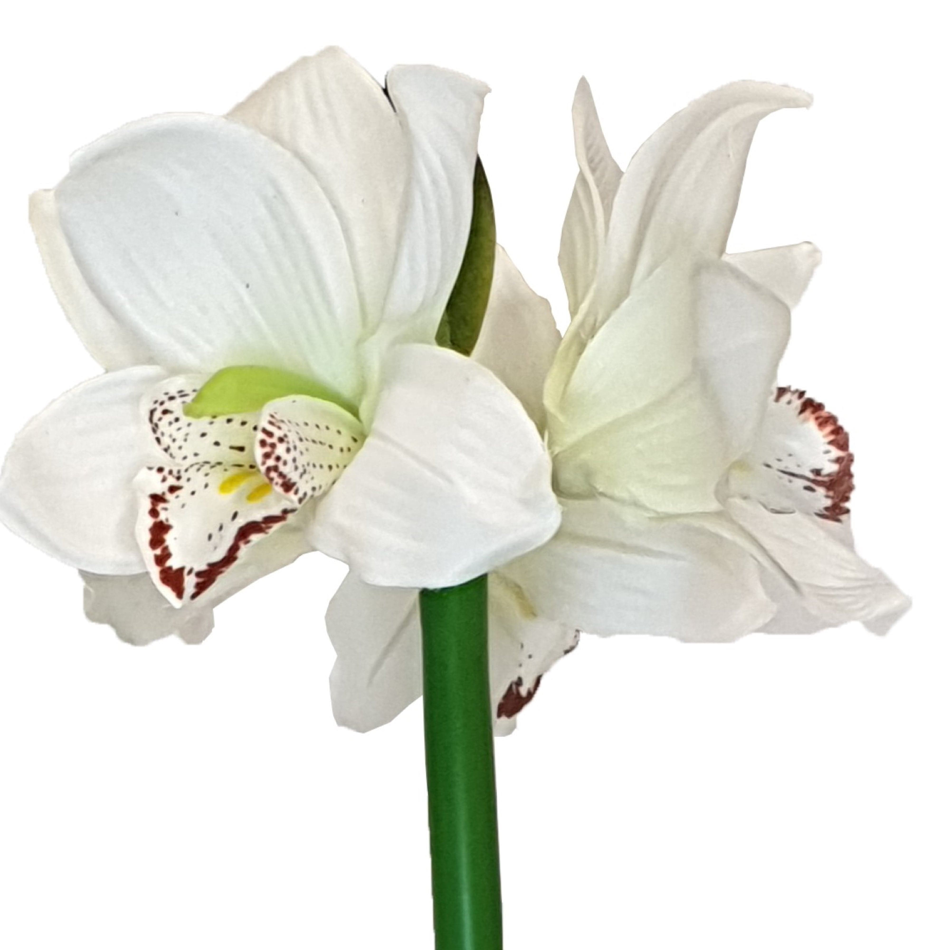 40cm White Ceramic Flower Pot with Artificial Plant - Modern Home & Office Decor for Living Room, Bedroom, or Desk