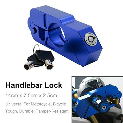 MACHSWON Motorcycle Brake Lock - Anti-Theft Handlebar Lever Throttle Grip Lock for Bike, Scooter, Moped & ATV (Blue) | Secure Parking Protection for Outdoor Rides & Urban Commuting