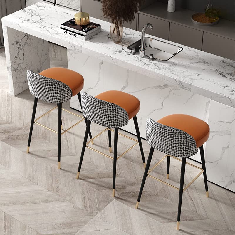 2-Pack Velvet Counter Height Bar Stools with Backrest - Industrial Upholstered Pub Stools with Black Metal Legs for Kitchen, Bar, Coffee Shop & Living Room - Perfect for Breakfast Nooks, Home Bars & Kitchen Islands