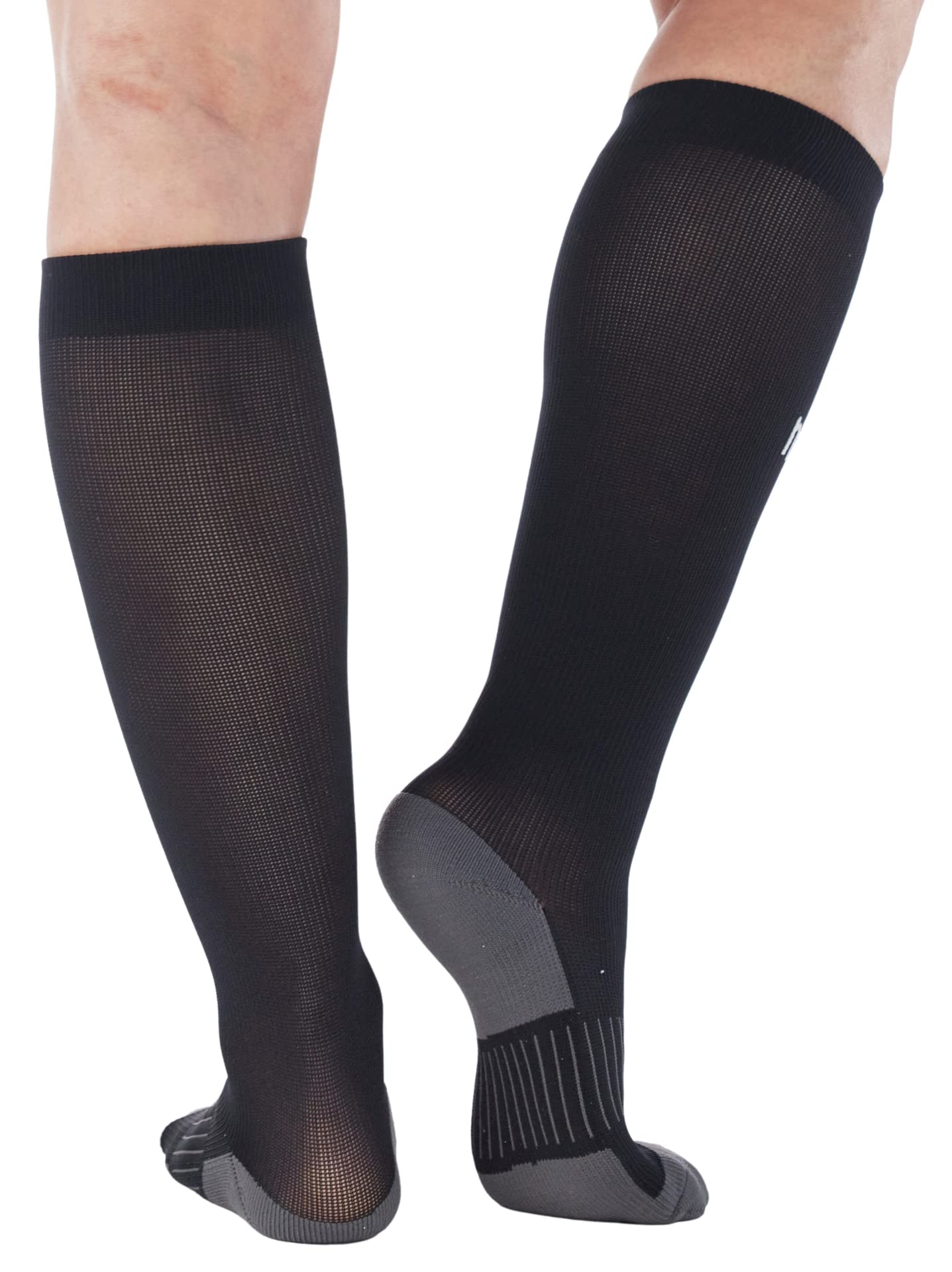 Best 20-30 mmHg Compression Knee High Socks for Women & Men - Medical Grade Support for Circulation, Running & Travel - Made in USA