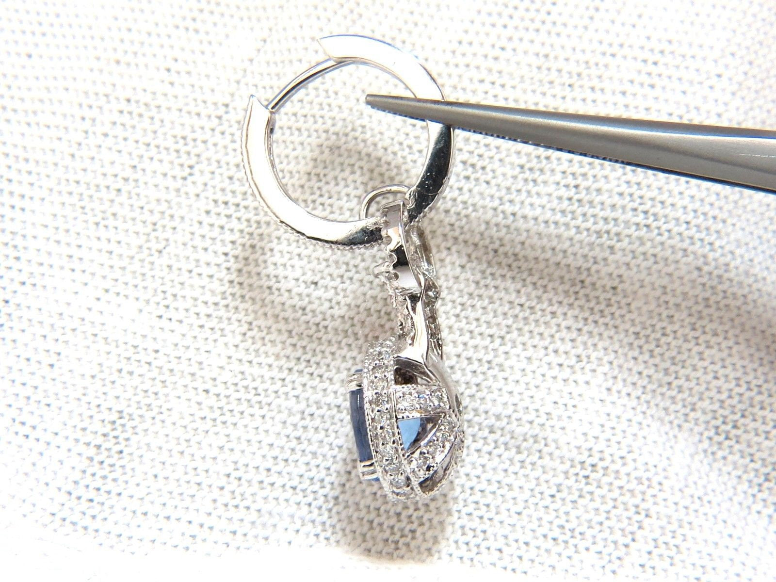 3.40 Carat Natural Oval Brilliant Tanzanite Diamond Dangle Earrings in 14K Gold - Elegant Jewelry for Weddings, Parties & Special Occasions
