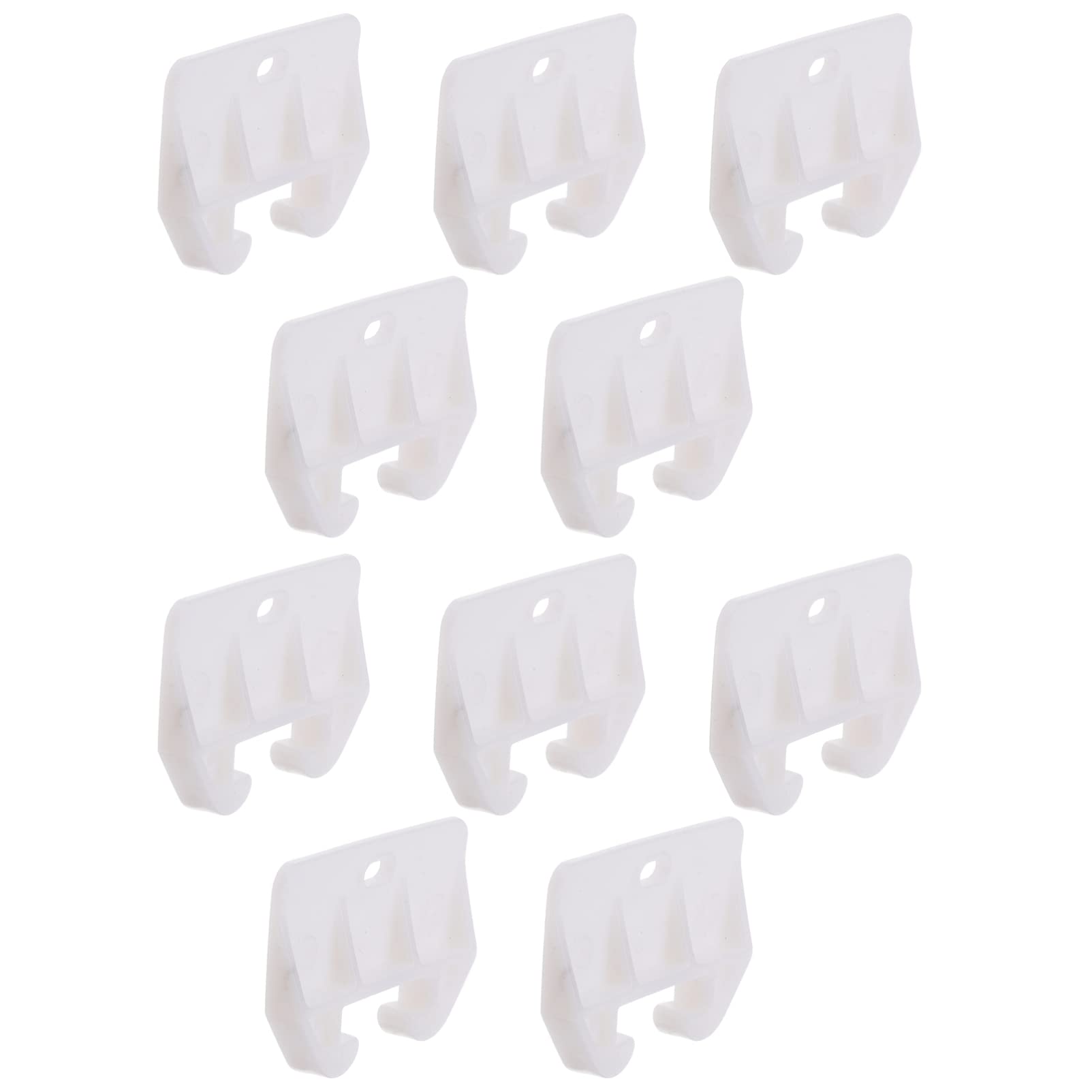 DOITOOL 10Pcs White Plastic Drawer Slides - Heavy Duty Dresser Cabinet Track Guides & Brackets, Furniture Replacement Parts for Smooth Gliding | Perfect for Bedroom, Kitchen, Office & DIY Furniture Repair