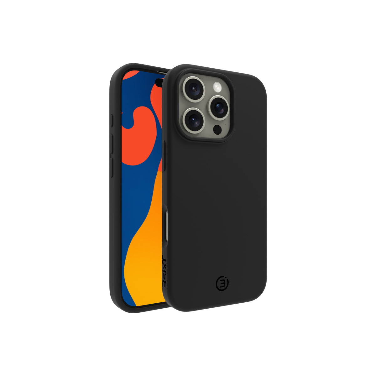 3sixT PureFlex+ Silicone MagSafe Compatible Phone Case for iPhone 16 Pro - Shockproof & Anti-Scratch Protective Cover - Perfect for Work, Travel & Outdoor Activities (Black)