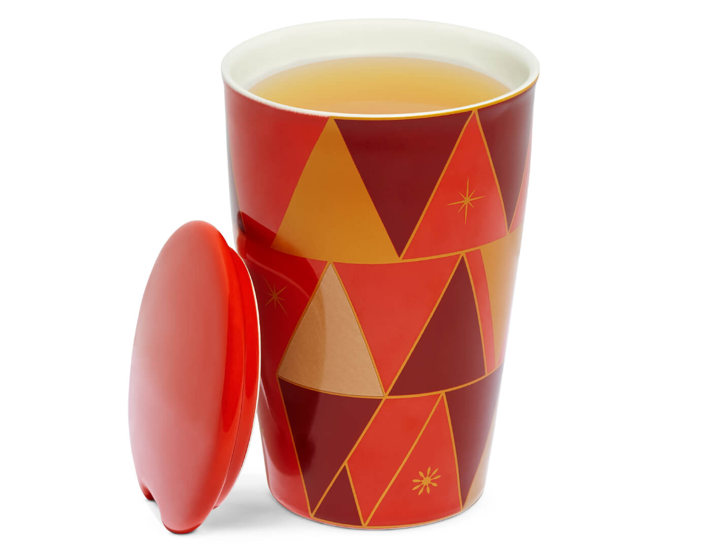 KATI® Premium Glass Tea Infuser Steeping Cup with Lid - Perfect for Loose Leaf Tea, Herbal Tea, and Coffee - Ideal for Home, Office, and Travel Use