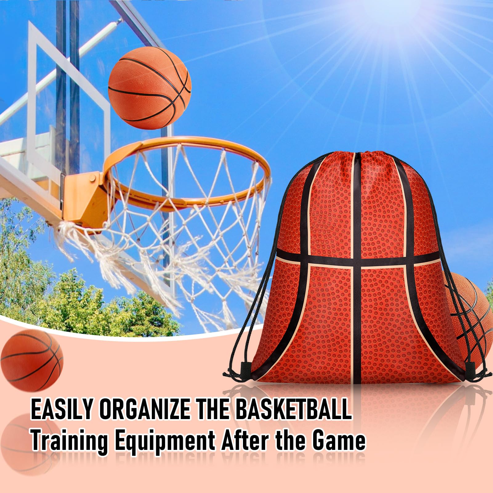 14 Pcs Sports Drawstring Bags for Baseball Basketball Football - Team Favor & Candy Bags