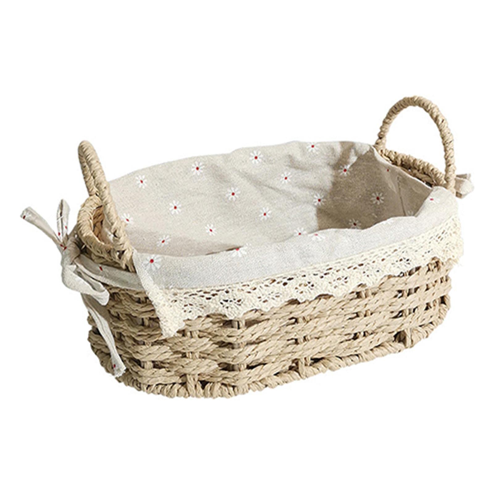 Gazechimp Multipurpose Rattan Storage Basket - Cream Woven Decorative Bin for Toys, Snacks & Home Organization | Perfect for Living Room, Bedroom & Nursery Decor