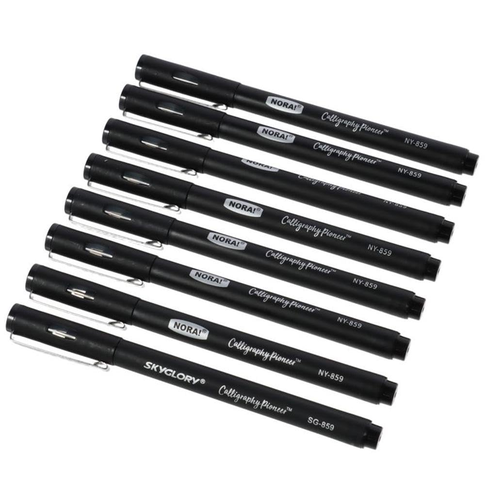 8PCS Black Micro-Pen Set for Drawing & Engineering | Fine Liner Pens