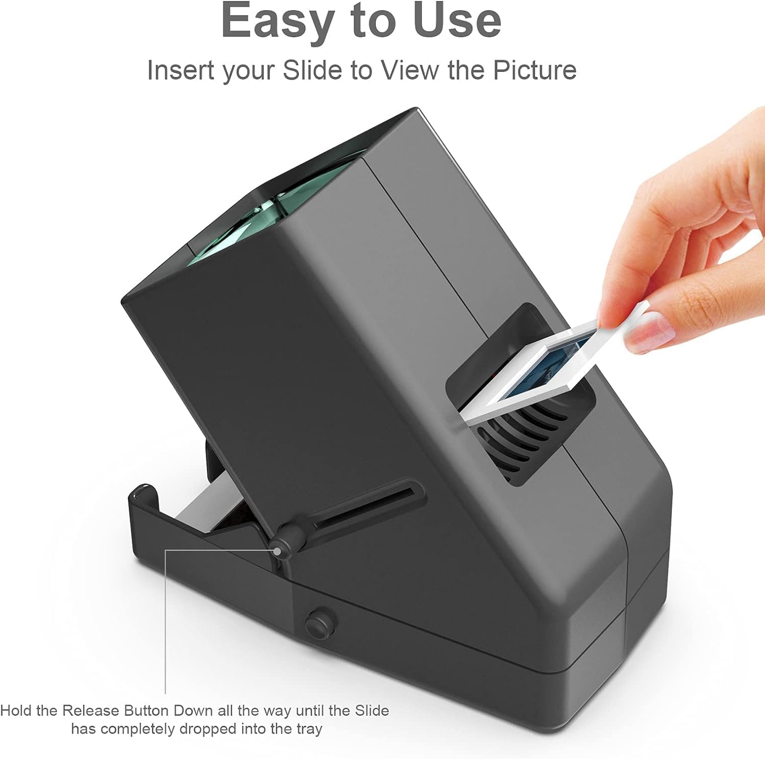 35mm Slide Viewer with 3X Magnification - USB Powered & Battery Operated for 35mm Slides & Film Negatives (Includes 4AA Batteries) - Perfect for Home Archiving, Photography Enthusiasts & Classroom Presentations
