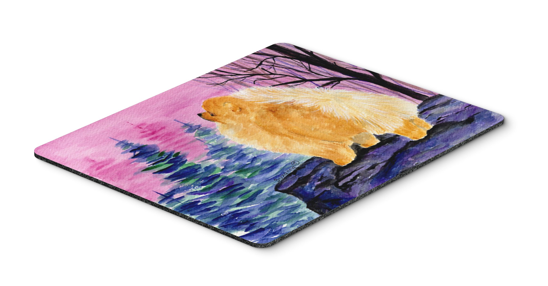 Pomeranian Mouse Pad, Hot Pad & Trivet - Washable Large Mouse Mat for Home Office, Gaming & Computer Work | Caroline's Treasures SS8606MP | Perfect for Desk Decor, Kitchen Use & Laptop Protection