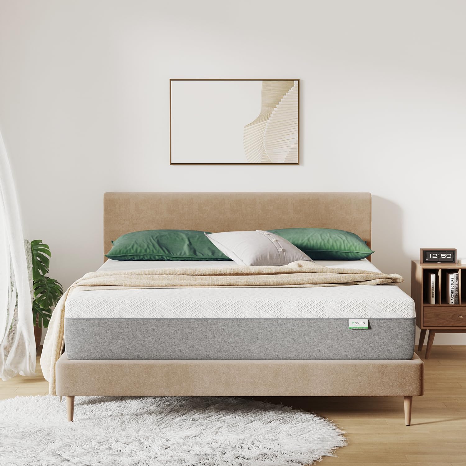 Novilla 12 Inch California King Gel Memory Foam Mattress - Medium Plush Feel for Cool Sleep & Pressure Relief, Motion Isolation Technology | Perfect for Master Bedrooms, Guest Rooms & Hot Sleepers