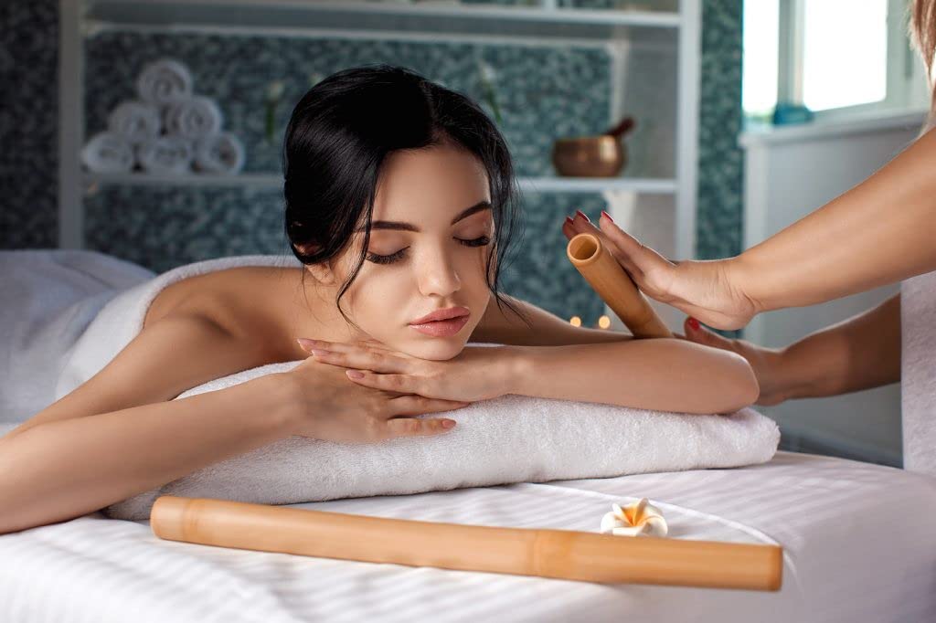 14-Piece Bamboo Wood Massage Stick Set - Natural Wooden Rollers & Sticks for Deep Tissue Massage, Yoga, and Relaxation Therapy