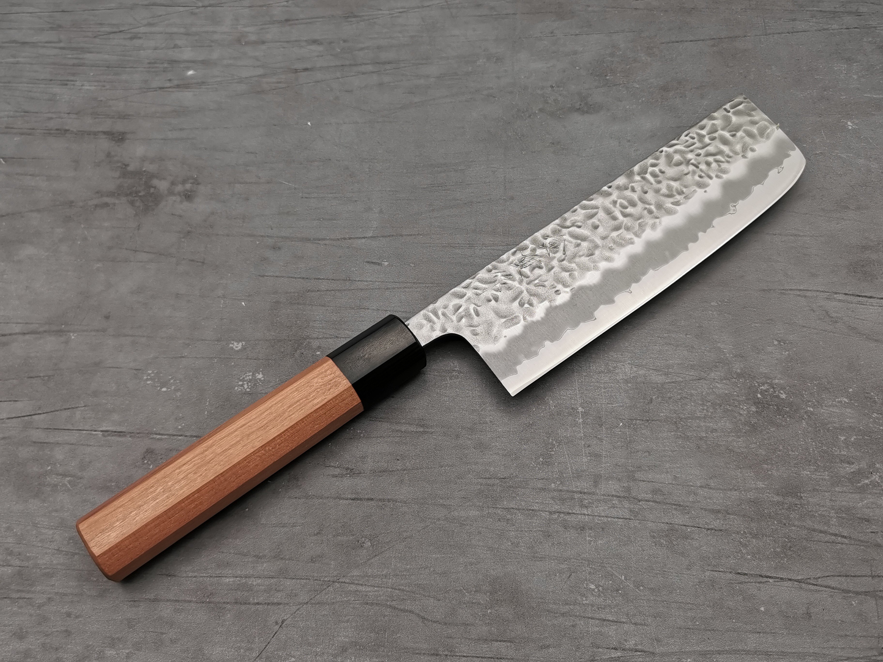 Premium Japanese Nakiri Knife - Kaneshige Hamono White #1 Tsuchime - Professional Chef's Vegetable Knife for Slicing, Dicing & Chopping - Perfect for Home Kitchens & Sushi Restaurants