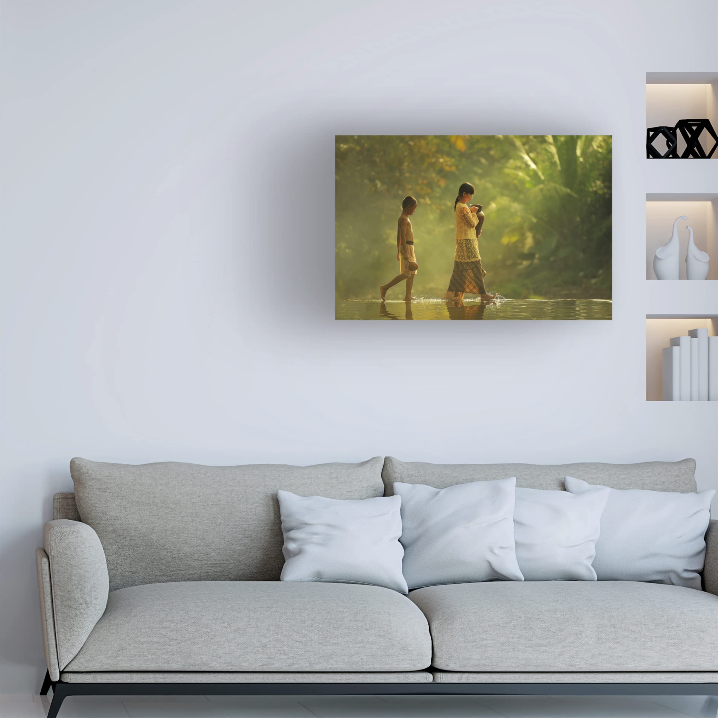 Trademark Fine Art 'Small Steps' Canvas Wall Art by Vichaya - Perfect for Living Room, Bedroom & Office Decor