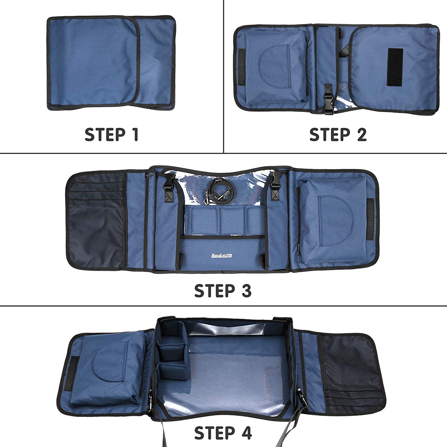 **Becko Kids Travel Tray - Portable Foldable Activity Table with Doodle Mat for Car Seat, Stroller & Airplane - Snack & Game Tray for Road Trips, Flights & Family Travel**    *(Perfect for keeping toddlers entertained during long car rides, flights, or restaurant outings!)*