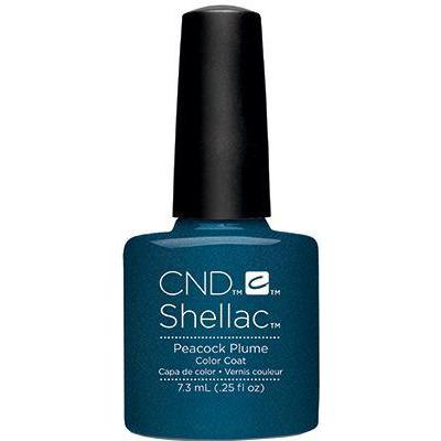 CND Shellac Nail Polish - Peacock Plume (0.25 oz) | Long-Lasting Gel Polish for Manicures & Pedicures | Perfect for Salon & Home Nail Care