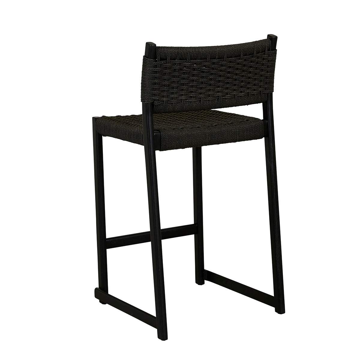 Anton Paper Cord Bar Stool - Natural Woven Seat, Adjustable Height, Modern Kitchen & Dining Room Furniture for Home, Bar, Cafe, and Restaurant Use