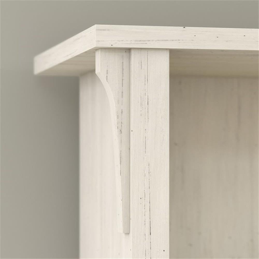 Bush Furniture Salinas Hall Tree with Storage Bench in Antique White - Entryway Organizer with Shoe Storage & Coat Hooks for Home, Office, or Mudroom