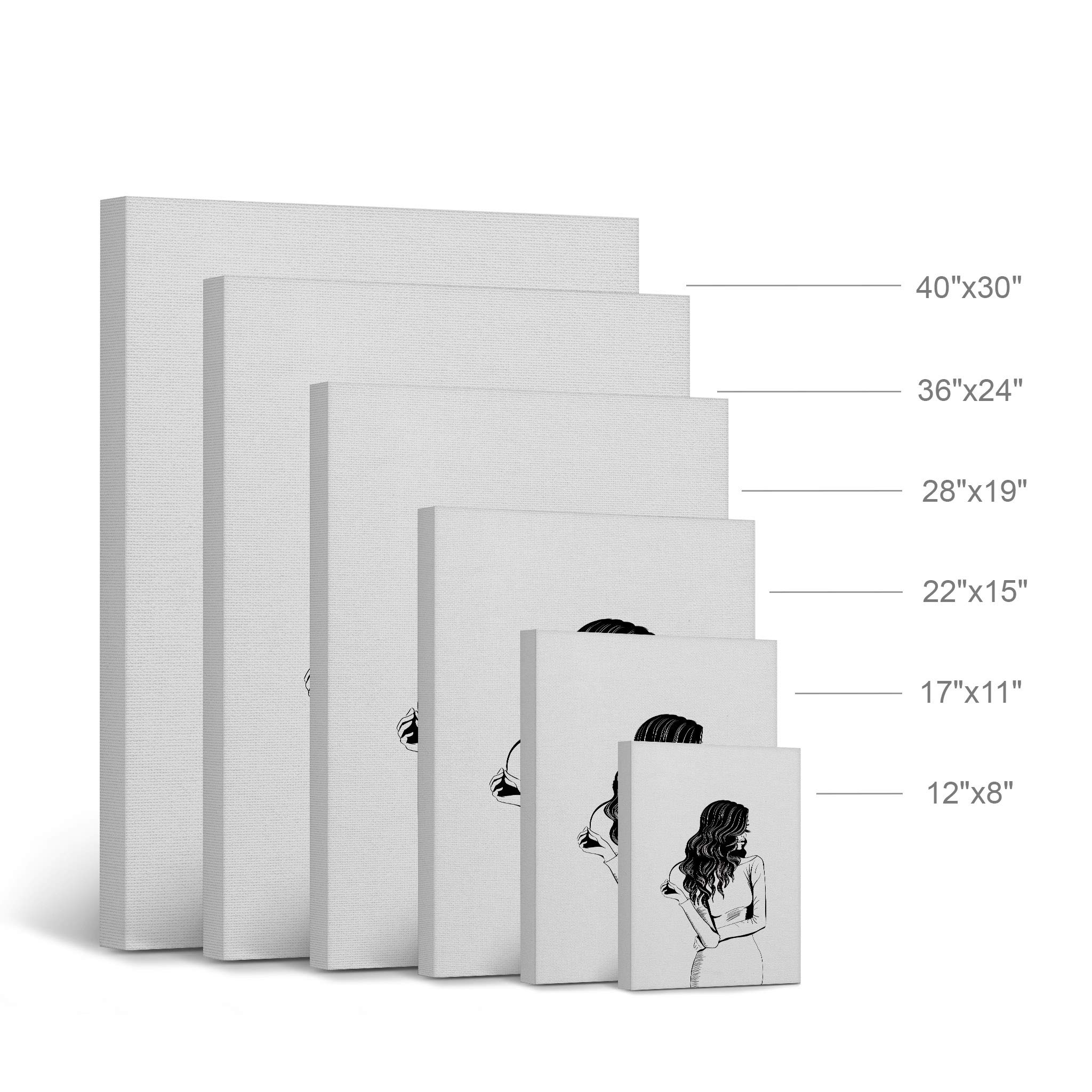 Modern Black and White Sketch Wall Art - Glam Fashion Lady Canvas Print for Office, Bathroom, Teen Girl Room, Women's Dorm & Living Room Decor | Ready to Hang 36x24 Inches | Perfect for Home, Bedroom & Gift Ideas