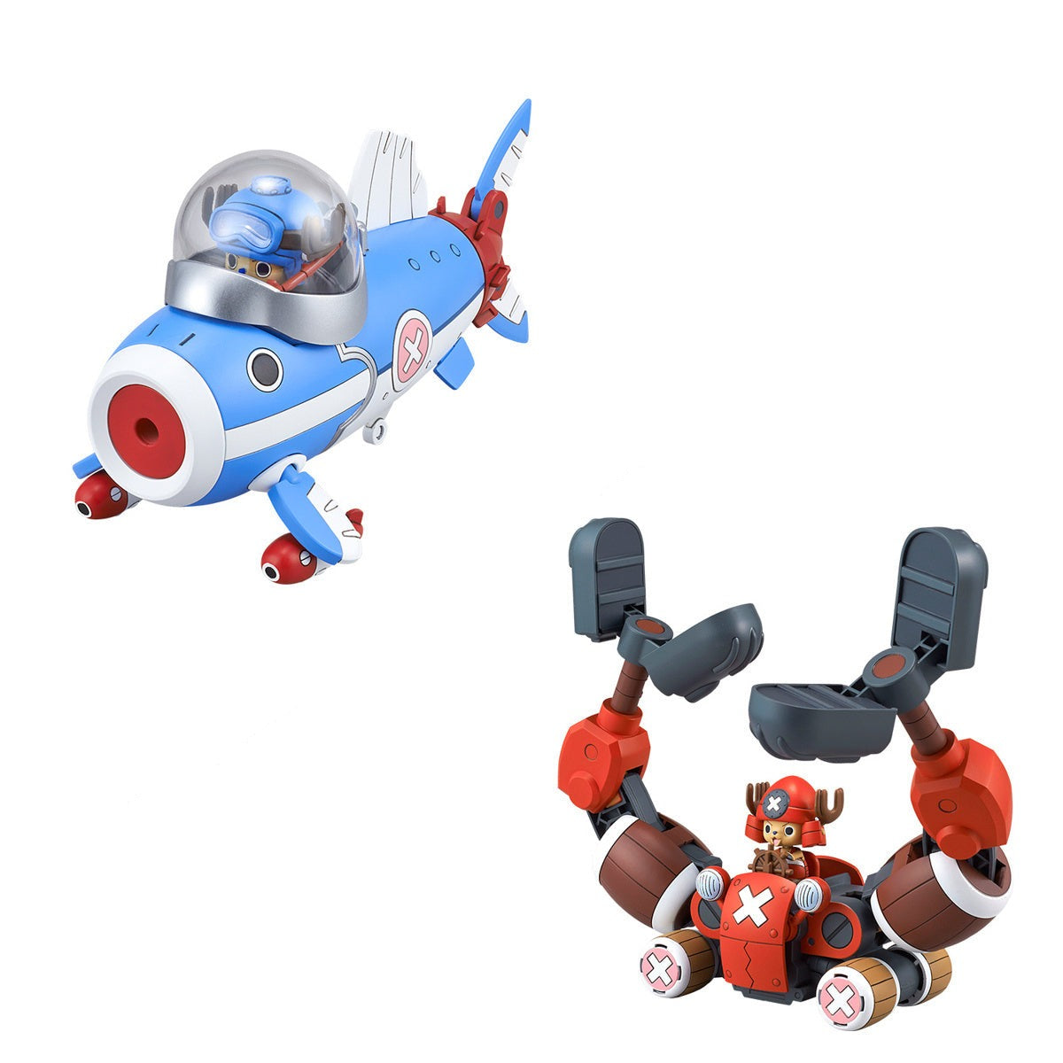 Bandai One Piece Tony Tony Chopper Robot Model Kit - Submarine & Crane Set of 2 Figures for Anime Collectors | Perfect for Display, Gifts, and Action Figure Play
