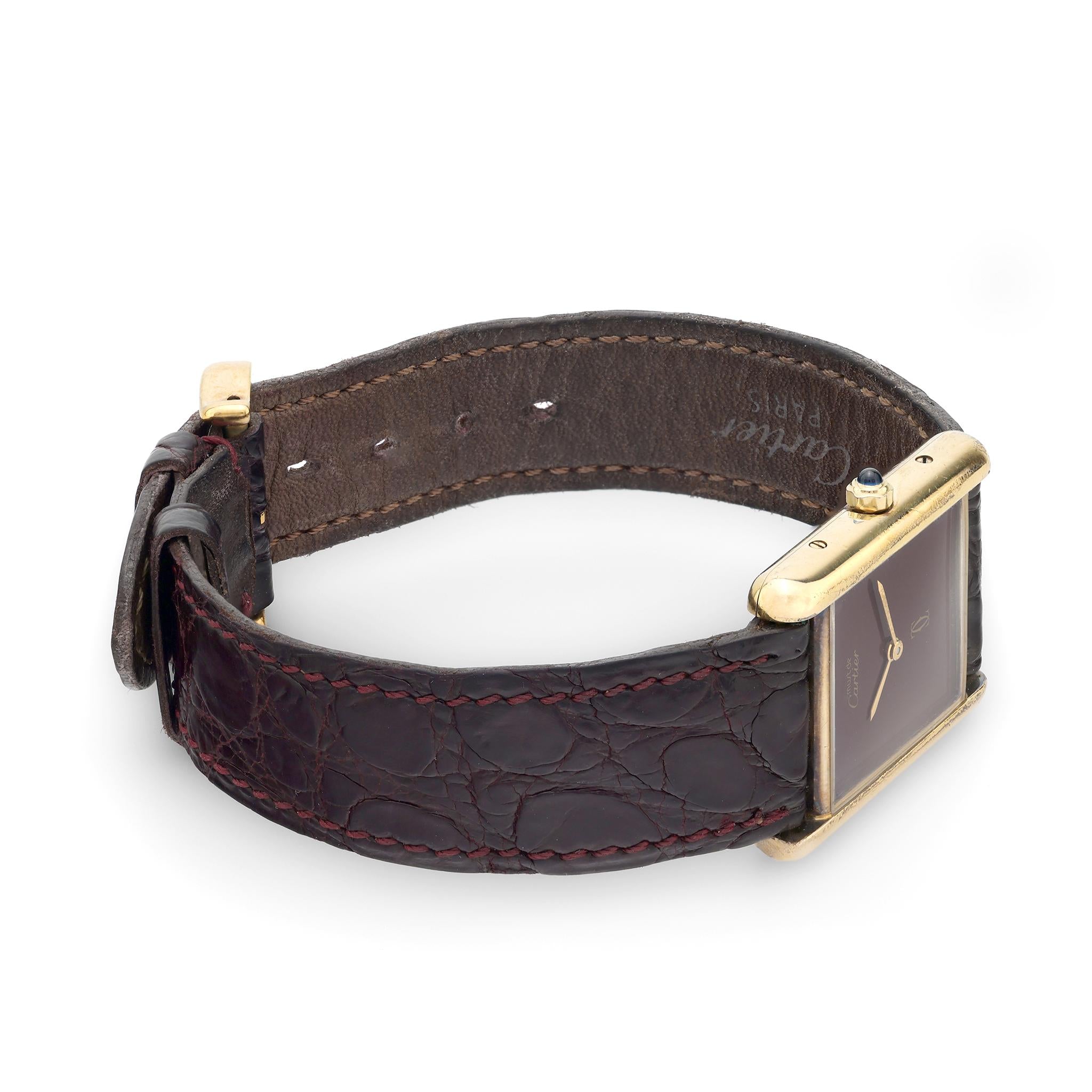Cartier Paris Gold Plated Tank Watch - Luxury Unisex Timepiece for Men & Women - Perfect for Business, Formal Events & Gifts